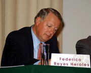 Federico Reyes Heroles durante la presentación del documento Capital natural y bienestar social.